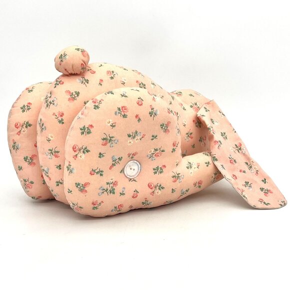 Vintage Floral Print Stuffed Easter Bunny Rabbit Plush Toy Handmade by Grandma - Picture 3 of 16